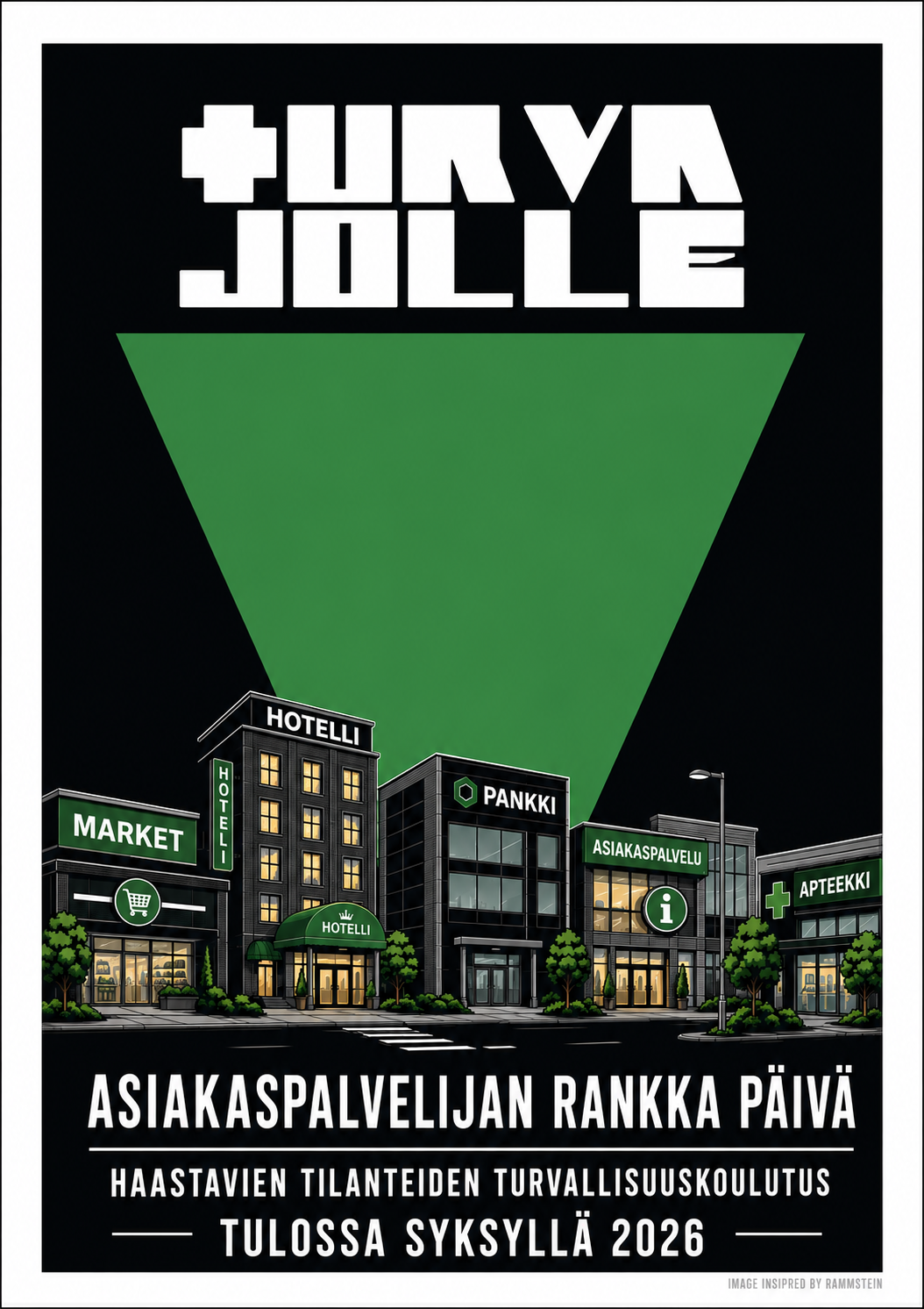 Rankka päivä -koulutuksessa rakennetaan draamankaari, jossa henkilöstö saa todella kattavan koulutuksen haastavissa tilanteissa toimimisesta.